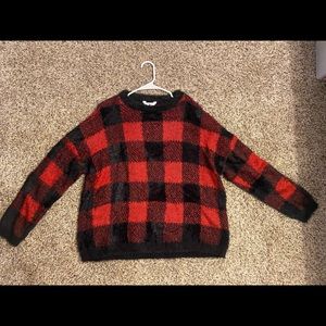 Buffalo plaid sweater
